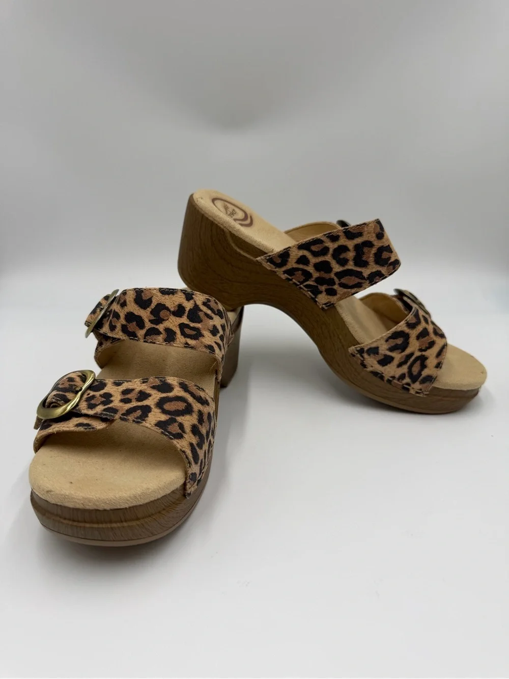 NEW Dansko Leopard Sophie Suede Sandals 37